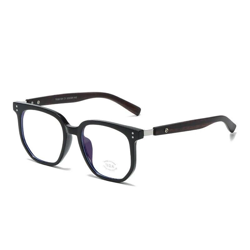 Fashion Wood Grain Anti-blue Light Reading Glasses Retro Large Frame Presbyopia Eyeglasses For Women Men Diopter 0 +1.0 To +4.0