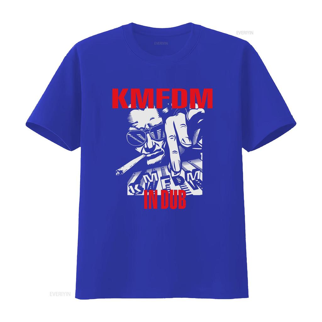 KMFDM T Shirt vintage Washed designer clothes Unisex homme Top For Everyday Wear Casual Comfortable Versatile Slightly