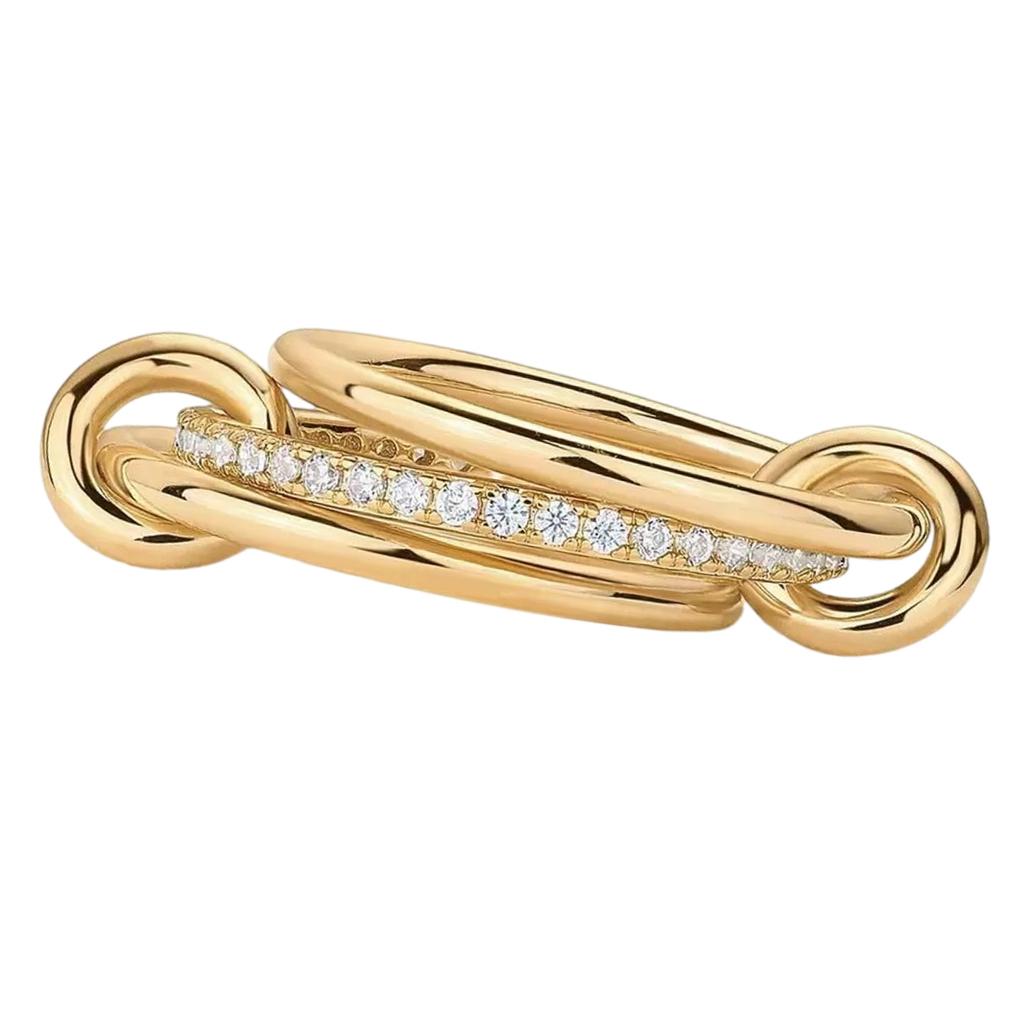 Elegant Cubic Zirconia Stackable Rings Accessory for Women Comfortable Titaniums Steel Jewelry In Silver Gold Tone