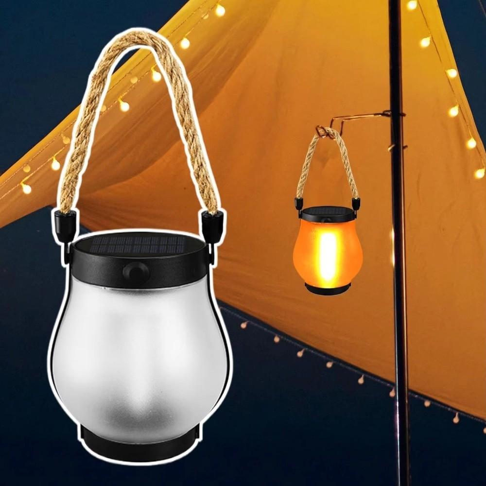 Dancing Flame Solar Lantern Rechargeable Outdoor Lights New Solar Flame Lights  Yard Decor