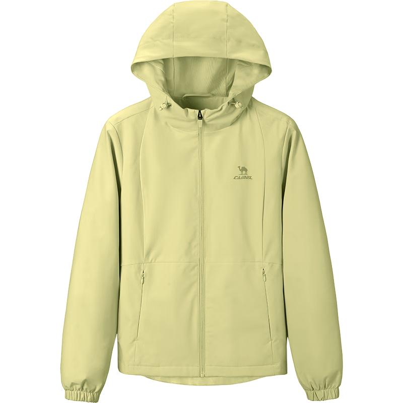 CAMEL Outdoor Water-Repellent Fleece-Lined Hooded Jacket