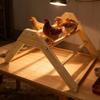 Detachable Wooden Poultry Roosting Ramp With Triangular Design Easy to Clean Chicken Coops