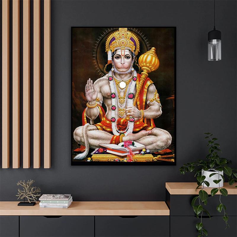 Hanuman God Balaji Bajrang Oil Painting On Canvas Posters and Print Scandinavian Wall Art HD Picture For Living Room Home Decor
