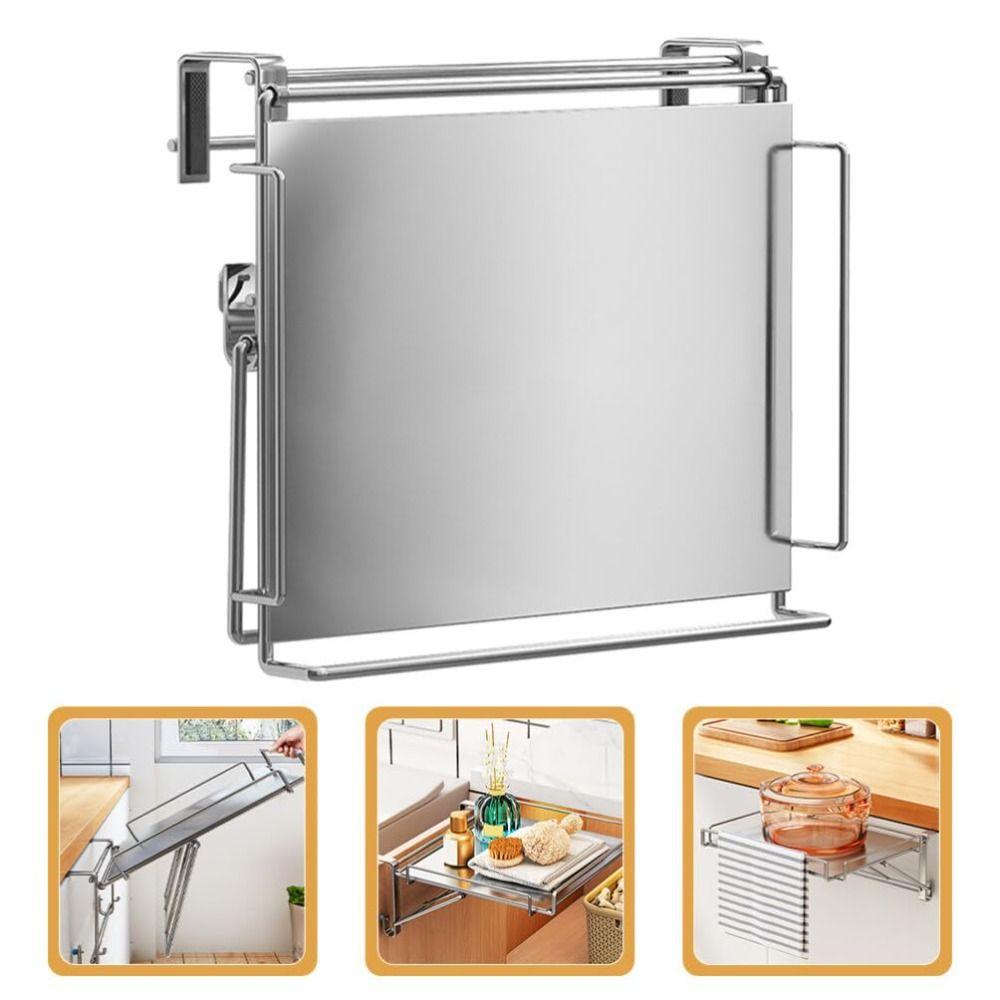 Foldable Foldable Countertop Storage Rack Stainless Steel Countertop Extension Shelf  Balcony