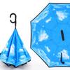 Ring-lock double-layer fully automatic reverse umbrella, long handle, large car umbrella, enlarged, reinforced, thickened, wholesale umbrellas for