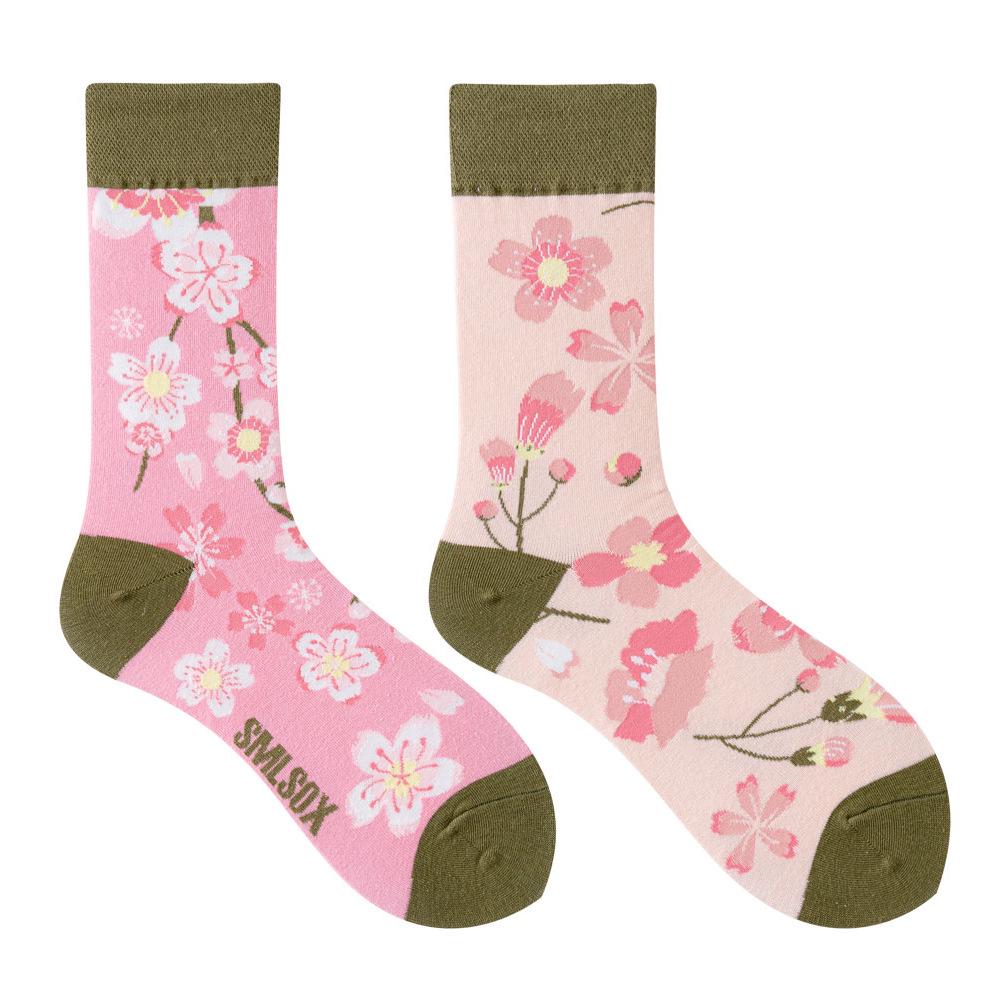 Calzini AB Asimmetrici Trendy Divertenti per Coppia Anatra Mandarina Colorati Calzini a Mezza Gamba SMLSOX