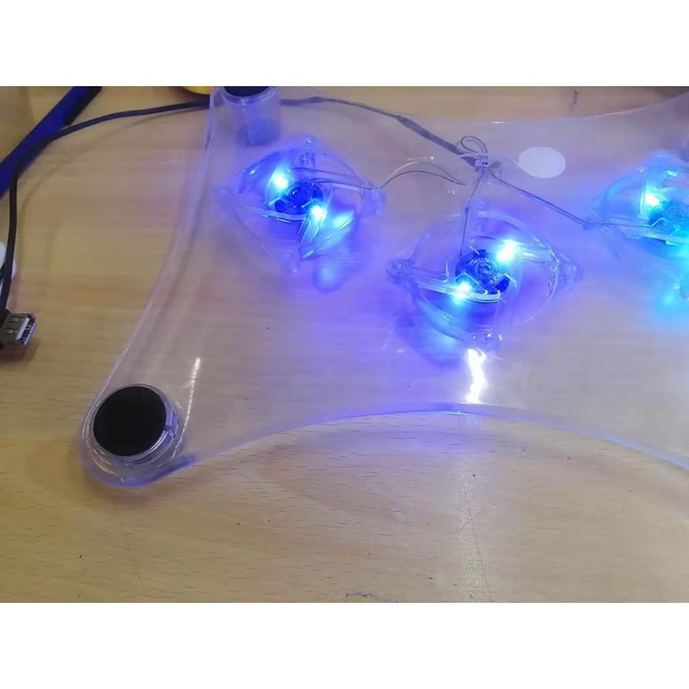 3 Fans USB Cooler Cooling Pad Stand LED Light Radiator For Laptop PC Notebook