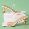 New  Fashion Special Heels Sandals Women Summer Short Heel Shoes Lady Casual Holiday Beach PVC Slides Open Toe 35-42