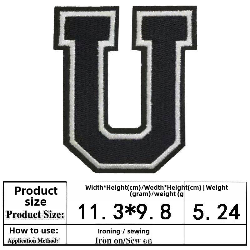 Embroidered Alphabet & Number Jersey Patch Armband Badge