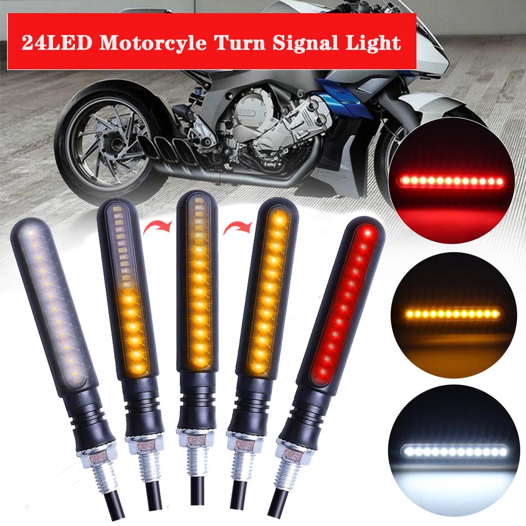 Motorcycle LED Turn Signals Directional Indicators Flashing Rear Tail Brake Flasher Light Stop Signal Lights Motorcycle DRL Lamp