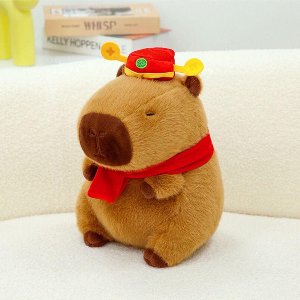 New Year Style Simulation Capybara Toy Stuffed Stuffed Capybara Doll  Home Decor