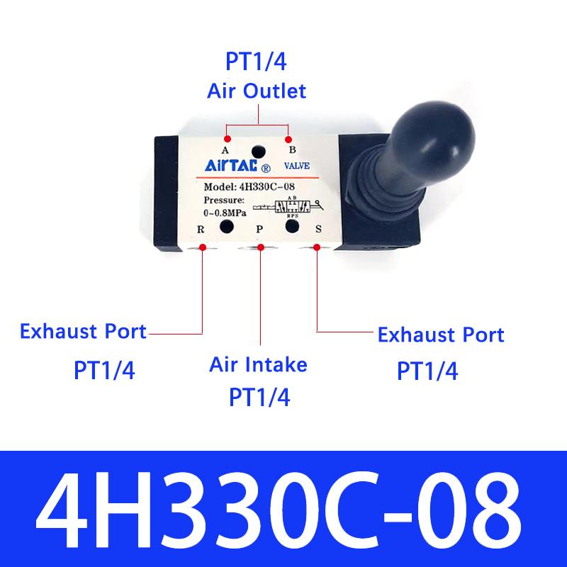 AIRTAC Passenger Pneumatic Original Manual Valve Hand Valve 4H210 4HA230 4H310 4HA330