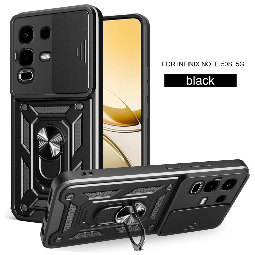 For Infinix Note 50s Case Infinix Note 50 Pro + 50 X Cover Magnetic Ring Holder Armor Phone Case Slide Camera Protect Back Cover