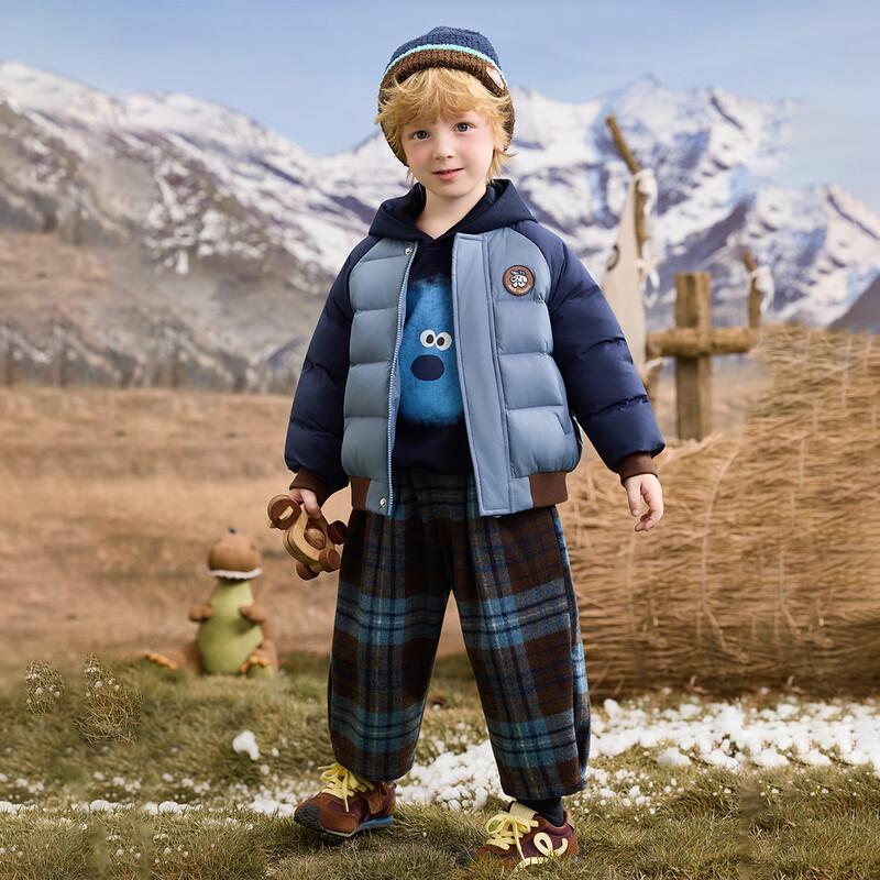 ASK JUNIOR Boys' Waterproof Canadian Down Baseball Puffer Jacket