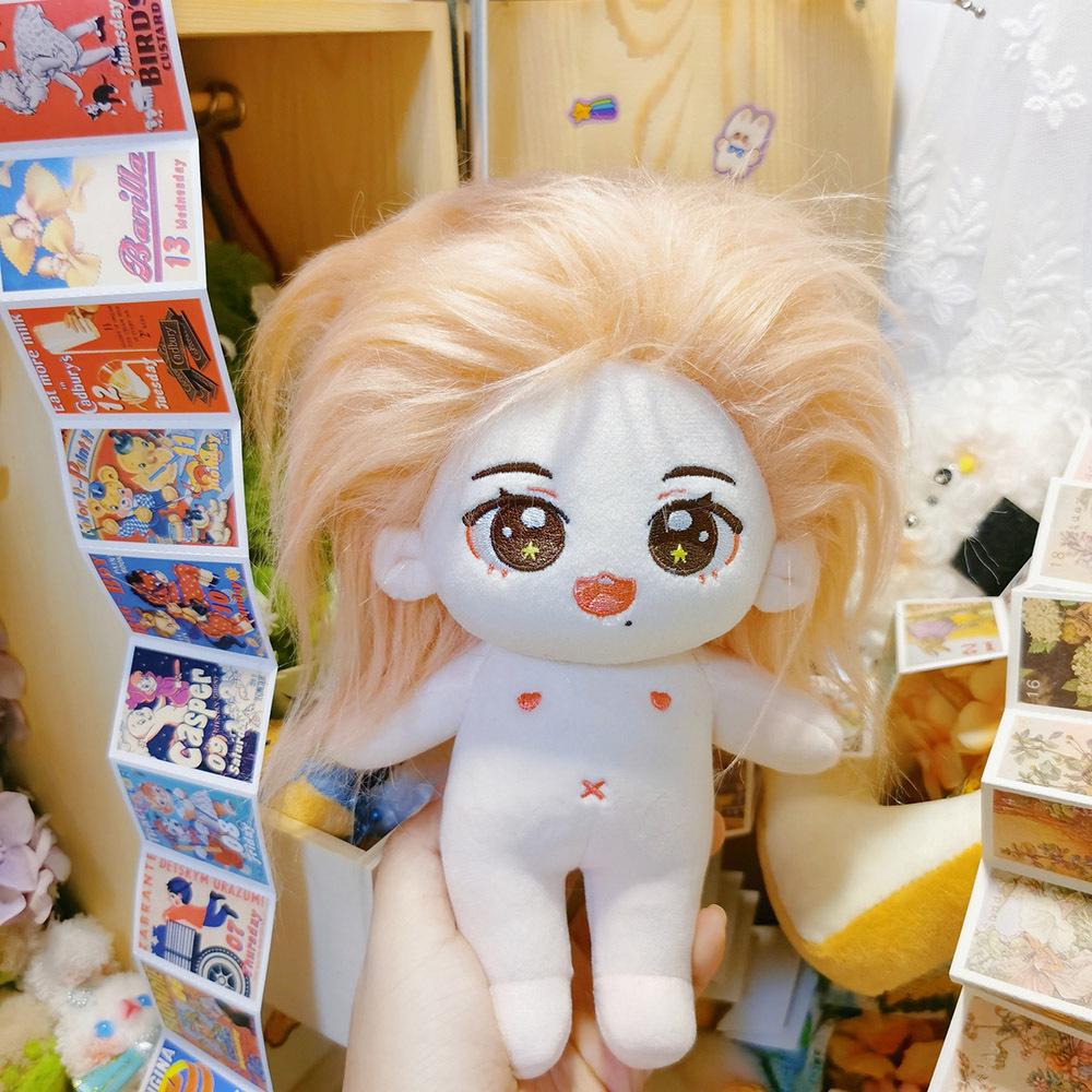 20cm Cotton Doll with Curly Hair - Cute Peach Tiger Plush Toy Gift for Girls