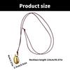 Leather Rope Wine Vessel Necklace Leather Rope Sweater Chain Ornament with Metal Wine Pot Pendant for Trendsetters