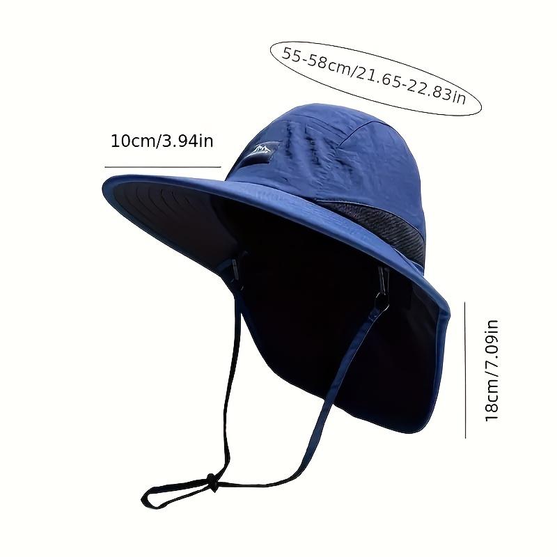 Cappelli Panama Unisex Estivi a Tesa Larga Impermeabili e ad Asciugatura Rapida Visiera da Esterno Cappelli a Secchiello Traspiranti in Rete Cappello da Sole con Patta per il Collo