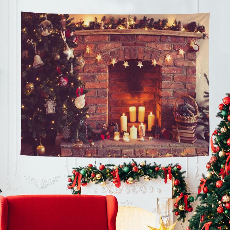 Christmas Tapestry European and American Style Home Decoration Christmas Bedroom Room Background Cloth