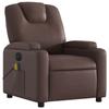 VidaXL Electric Reclining Massage Chair Brown Faux Leather 3204425