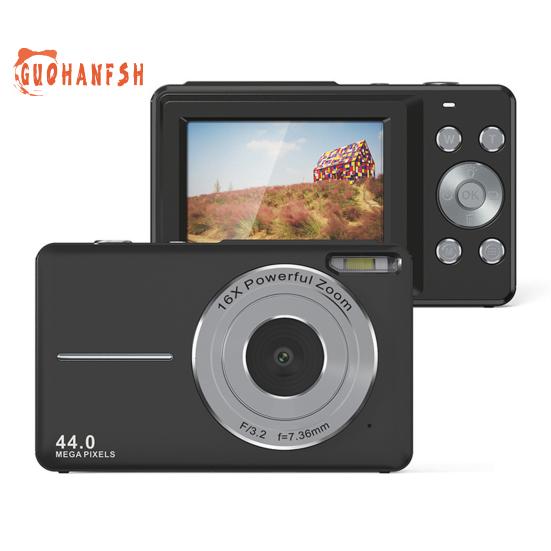 Cameră pentru studenți - 44 mega pixeli, compatibilă HD, anti vibrație, compactă, cameră digitală pentru copii, cameră mică, cadou pentru copii