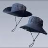 New Folding Men's Wide Brim Sun Hat Waterproof UV Protection Fisherman Hat Bucket Hat for Fishing Hiking Climbing Summer Outdoor