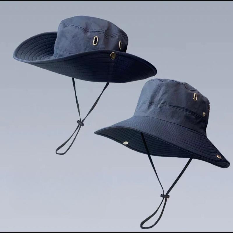 New Folding Men's Wide Brim Sun Hat Waterproof UV Protection Fisherman Hat Bucket Hat for Fishing Hiking Climbing Summer Outdoor