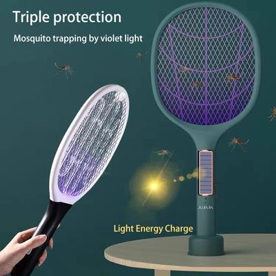 Mata Mosquito Electrico 2022 Sommer-USB-Solarpanel wiederaufladbarer Insektenvernichter Raqueta Led Ultravioleta Electric Fly Killers