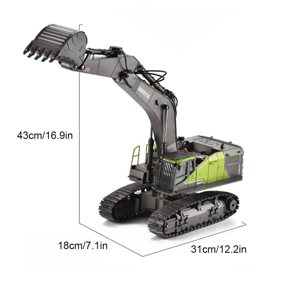 1/14 HUINA 1593 582 RC Excavator 2.4G Radio Controlled Car Engineering toy Dumper Truck crawler Alloy Tractor Loader