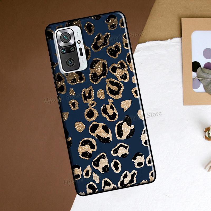 Leopard Print Black Cheetah Pattern For Xiaomi Redmi Note 10 11 Pro 10S 11S Note 7 8 9 Pro Case For Redmi 10 9 9A 9C 9T Cover