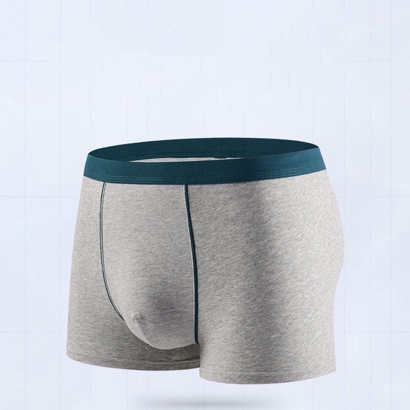 5 Pcs Men's Cotton Boxer Briefs Breathable Soft Knickers Solid Color Daily Casual Panties Big Size L XL XXL 3XL 4XL 5XL 6XL