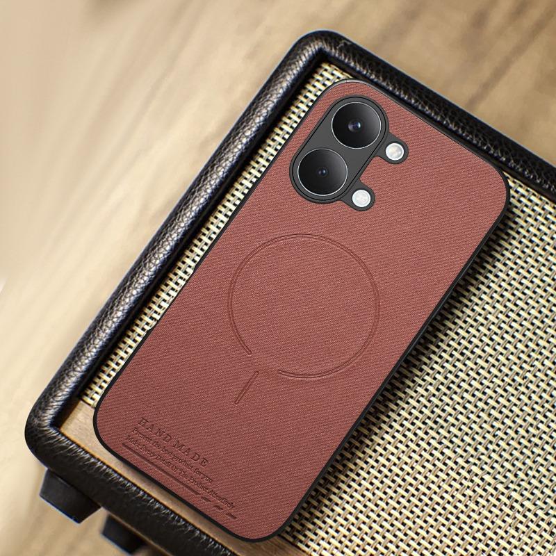 Luxury Fabric Texture Leather Magnetic Phone Case for POCO X8 Pro Max X7 Pro F8 Ultra M8 Pro Anti-drop Lens Raised Protect Cover