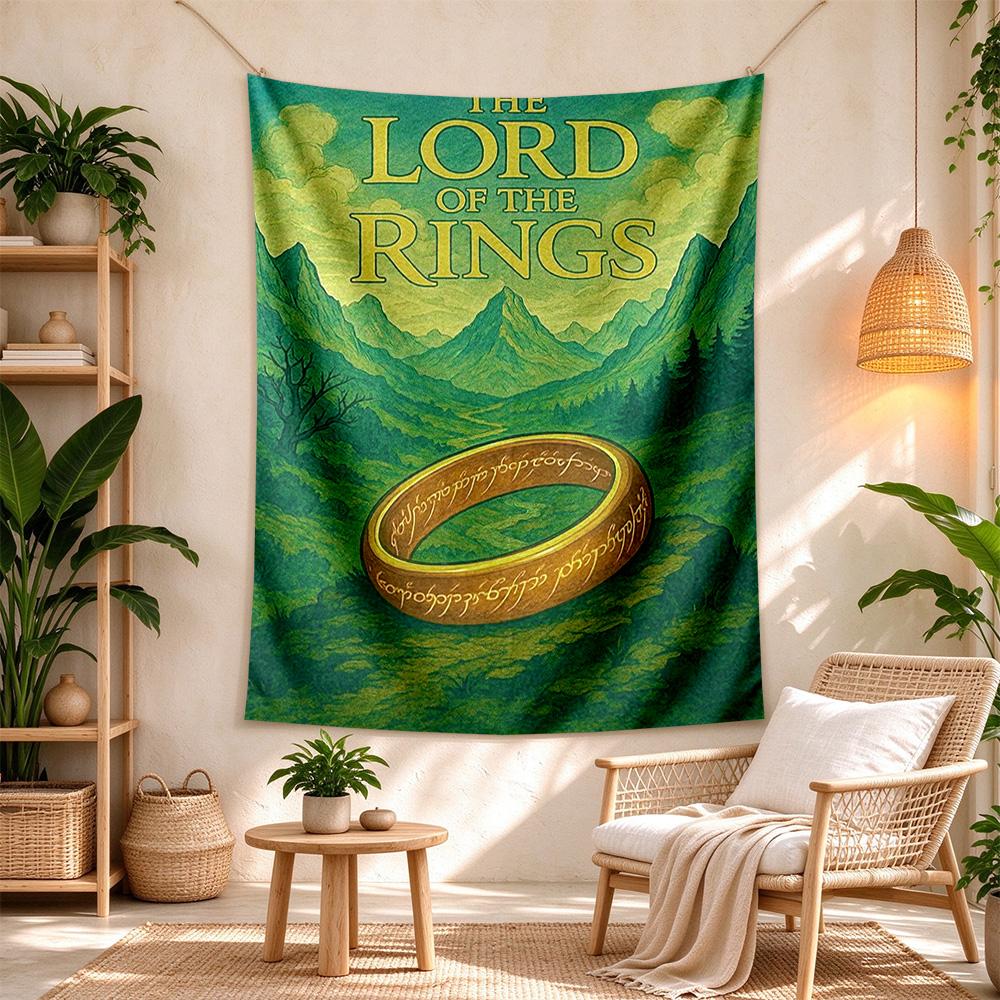 Lord Rings Boho Wall Tapestry Nordic Minimal Designed for Living Room Bedroom Reading Corner All Season Exotic Pattern Perfect Gift for Dorm Roommate