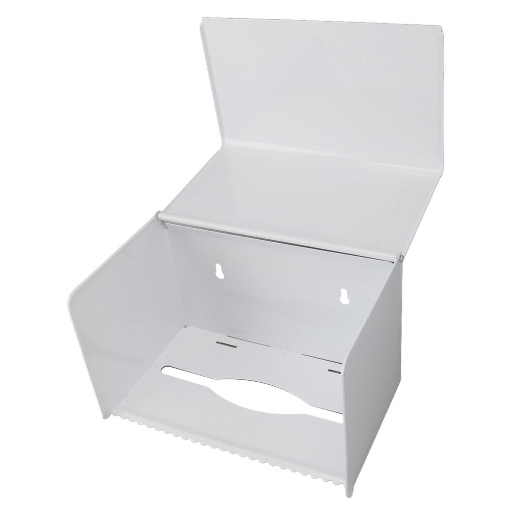 Toilet Paper Holder with Shelf Space Aluminum Waterproof Wall Mounted Tissue Roll Holder Box for Bathroom Kitchen White