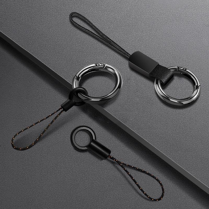 

Чоловічий чорний брелок для ключів від машини та ремінець для мобільного телефону з кільцем для пальця проти втрати та кріпленням для USB-накопичувача Small Flower Rope 1pc