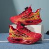 Boys Running Shoes Kids 7-16 Years Lightweight Breathable Mesh Sneakers Anti-Slip Sport In Red