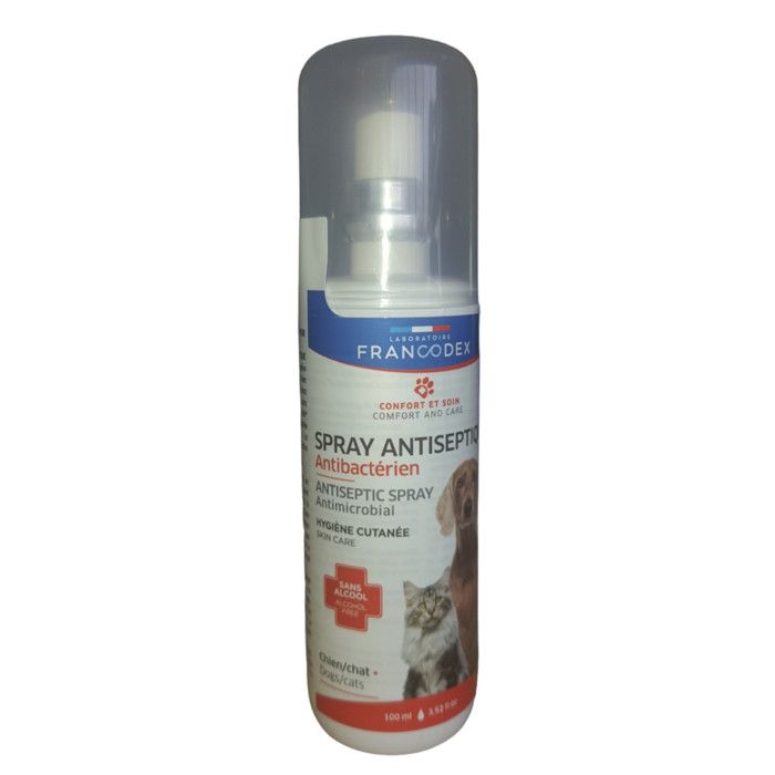 Spray Antiseptique 100 Ml, Pour Chats Et Chiens - Francodex