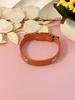 PU Leer Honden Halsband met Roestvrij Staal Bot Accent voor Kleine en Middelgrote Honden - Leash Compatibel