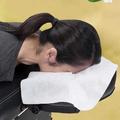 100 Stück/Set Einweg Salon Y-förmige Kissenbezüge Vliesstoff Gesichtsaussparung Kissenbezüge für Massagebett Beauty Spa Kissenbezug