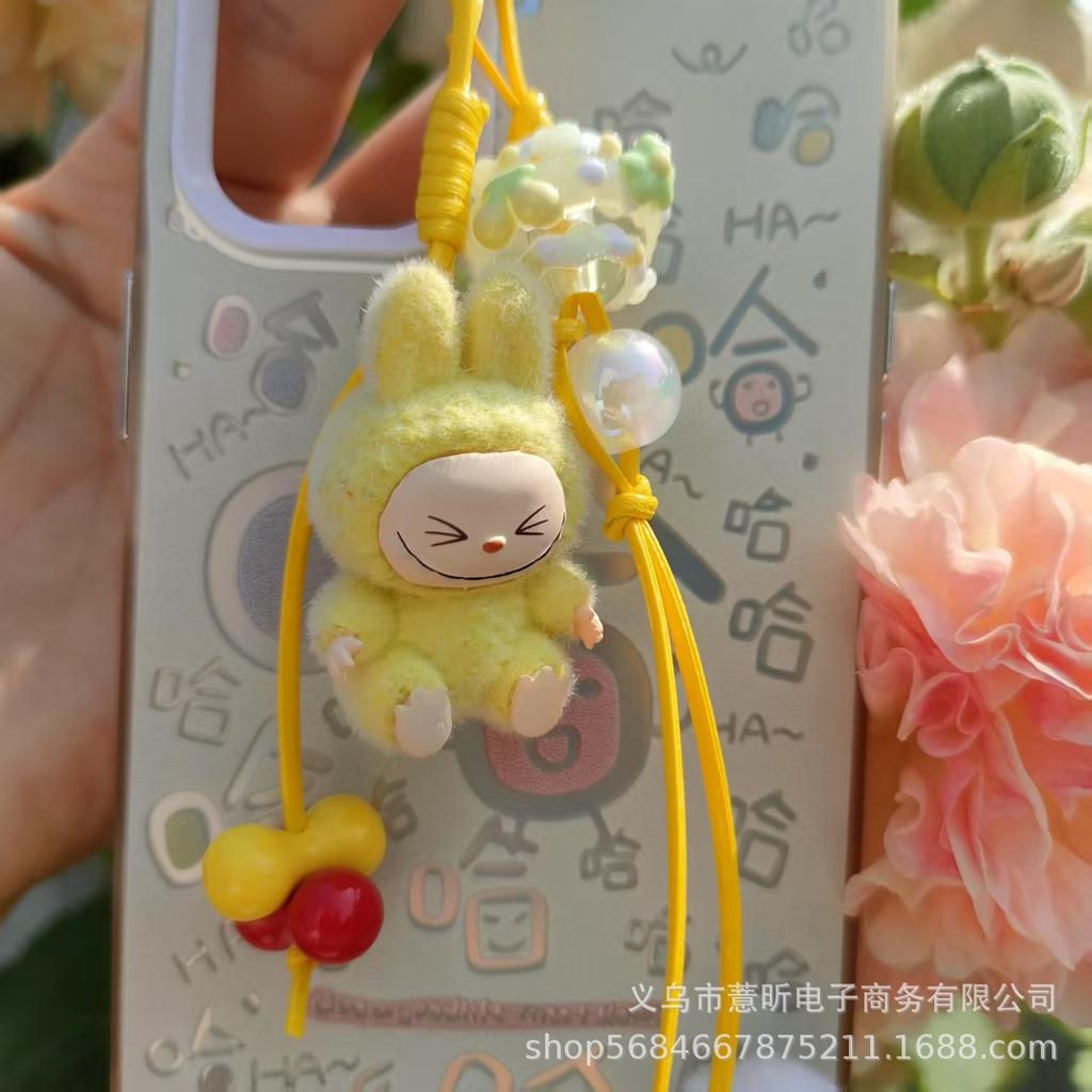 Sitting Hairball Cute Grain Trendy Play Bag Mini Pendant Ornament Keychain