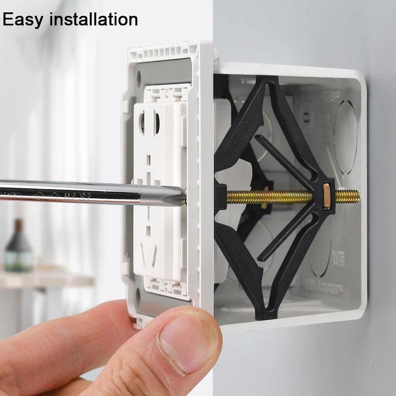 New 10/50pcs 86 Type Wall Sock Bottom Box Repair Screw Tools Wall Switch Fixed Support Rod Adjustment Socks Box Electrical Ss