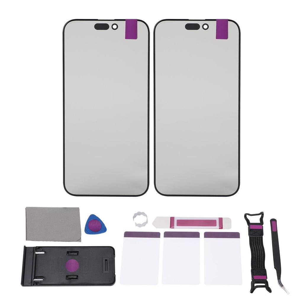 2 Pcs Screen Glass for IOS 15 Pro Maximum Front Outer Lens Glass Screen Replacement with OCA