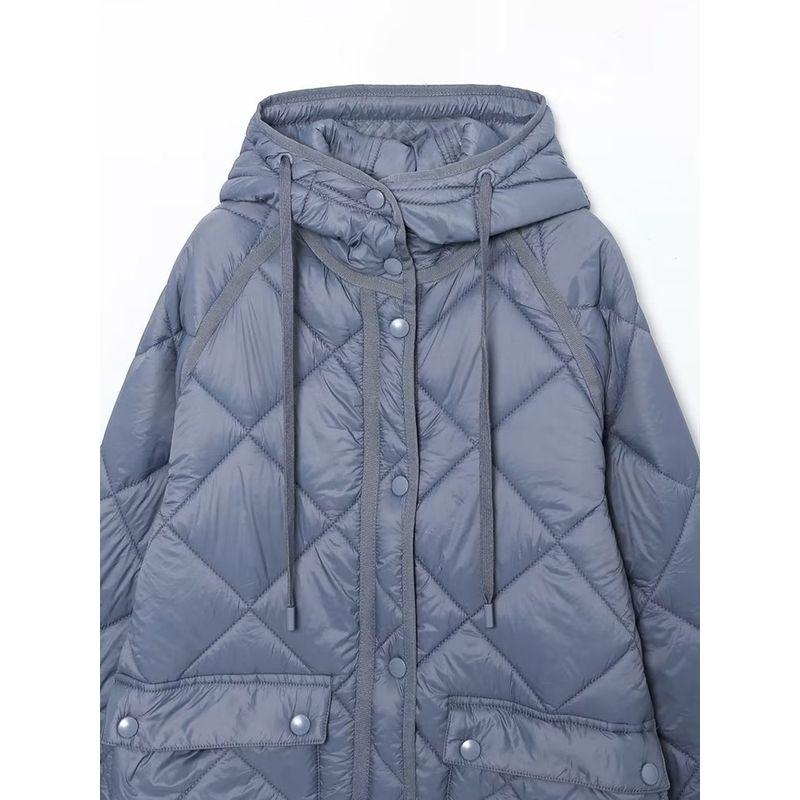 Western Style 2022 Autumn and Winter New European and American Versatile Women Clothes Long Version Hood Cotton-padded Jacket Outerwear 2969249 400