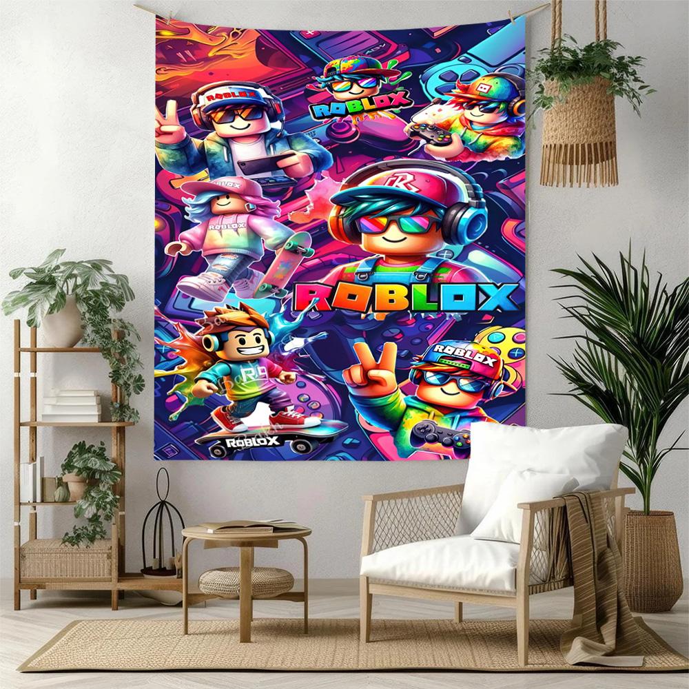Roblox Theme Wall Decor Tapestry Art For Pet Memorial Birthdaywedding Party Backdrop Family Gift