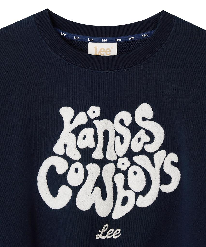 LEE Women Kansas Boucle Logo Sweatshirt Navy
