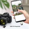 Type C TF Reader With Zinc Alloy Shell, SD Card Reader with USB C to USB Adapter, Suitable for Laptop, MacBook, Samsung Galaxy