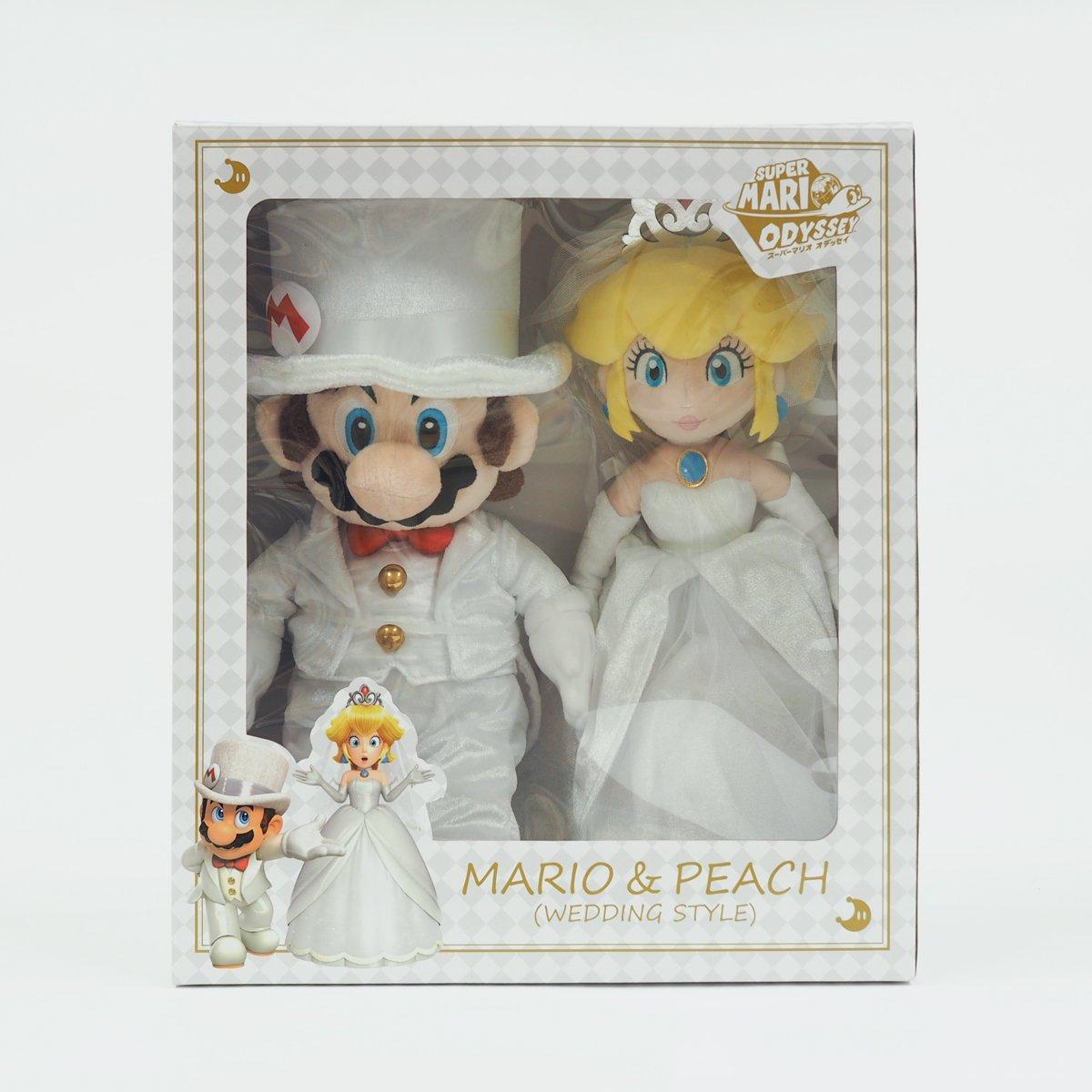 

Sanei Boeki Super Mario Odyssey Mario & Peach Wedding Set W34.5 x D18 x H40cm Plush Toy OD04