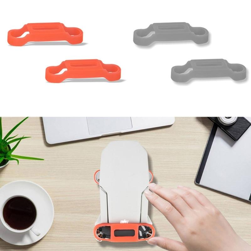 Compact Drones Blade Stabilizer Strap Silicone Propeller Guards Secure Storage For Mini 4k Models Pair