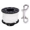 Scuba Diving Finger Spool Reel with 131.2ft White Line 90mm Double End Clamp Compact Dive Reel for Cave Wreck Technical