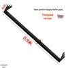 Black & White Clothing Store Stainless Steel Wall-Mounted Display Rack with Side Hooks and Shelving Brackets