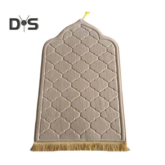 

Исламский молитвенный коврик, утолщенный напольный коврик, нескользящий нижний молитвенный коврик для детей, мужчин, женщин, лба, коленей, подарок на Рамадан 110 cm бежевый